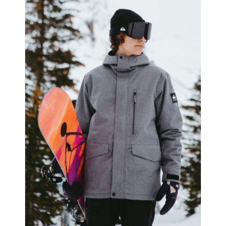 Heather Grey Quiksilver 2024 Mission Solid Jacket